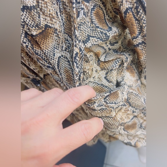 Zara snake print dress size medium has pockets NWT - Picture 7 of 16